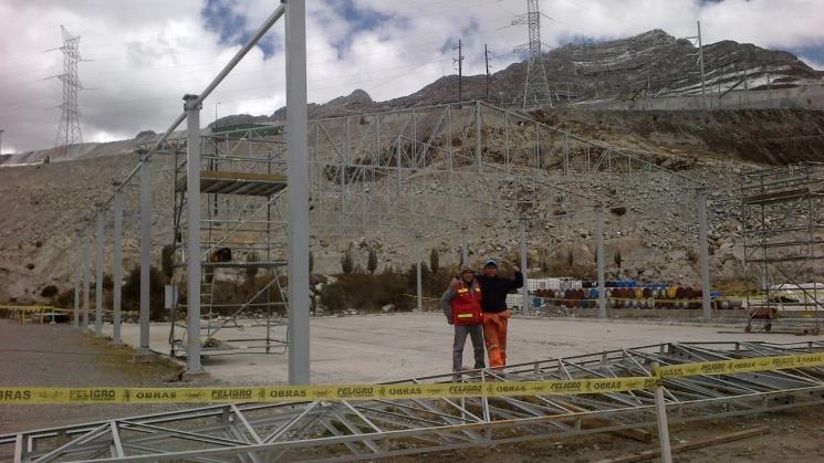 Trabajo realizado a mas de 4,000 metros sobre el nivel del mar.